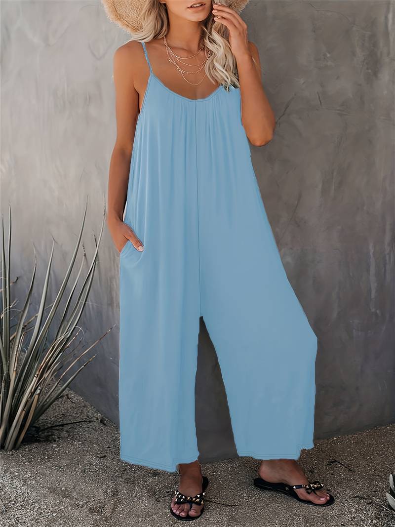 Luna – Stijlvolle Boho Spaghetti Band Jumpsuit voor vrouwen