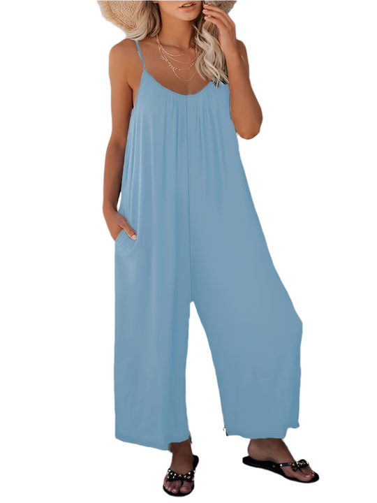 Luna – Stijlvolle Boho Spaghetti Band Jumpsuit voor vrouwen