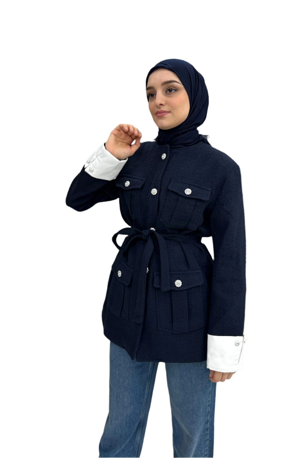 Ceyda – Stijlvolle Navy Blazer voor Dames