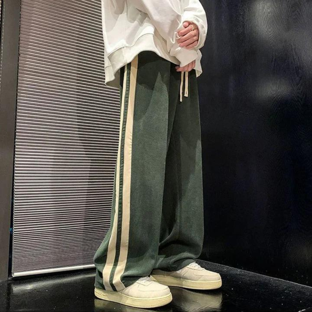 Hiroshi – Japanse Corduroy Straight Sweatpants voor Mannen