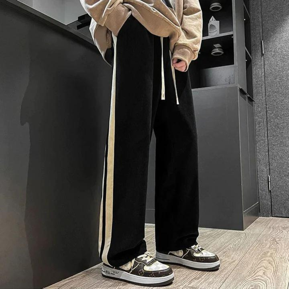 Hiroshi – Japanse Corduroy Straight Sweatpants voor Mannen