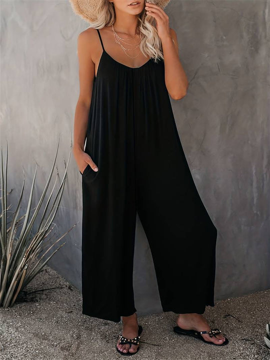 Luna – Stijlvolle Boho Spaghetti Band Jumpsuit voor vrouwen