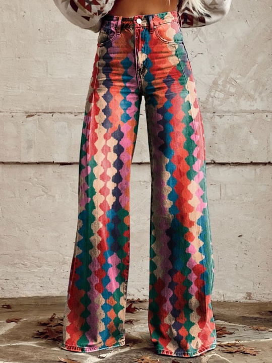 Julia – Boheemse Vrouwen Flared Broek