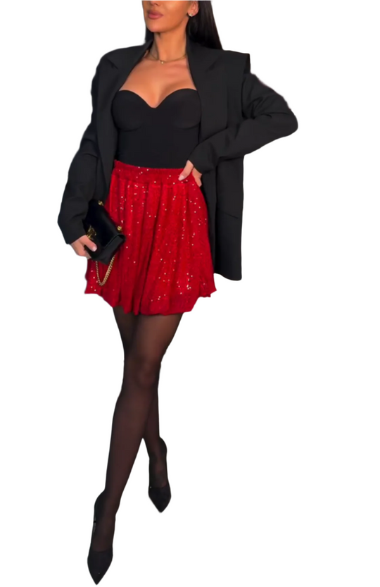 Lucia – Sprankelende Sequin Bubble Rok voor Vrouwen