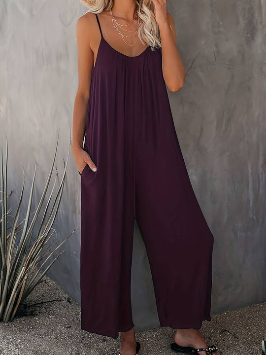 Luna – Stijlvolle Boho Spaghetti Band Jumpsuit voor vrouwen