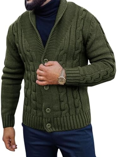 Cooper – Slim-Fit Heren Cardigan met Vlechtpatroon