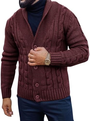 Cooper – Slim-Fit Heren Cardigan met Vlechtpatroon