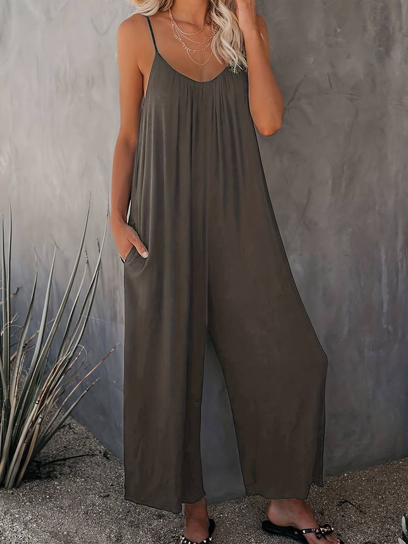 Luna – Stijlvolle Boho Spaghetti Band Jumpsuit voor vrouwen