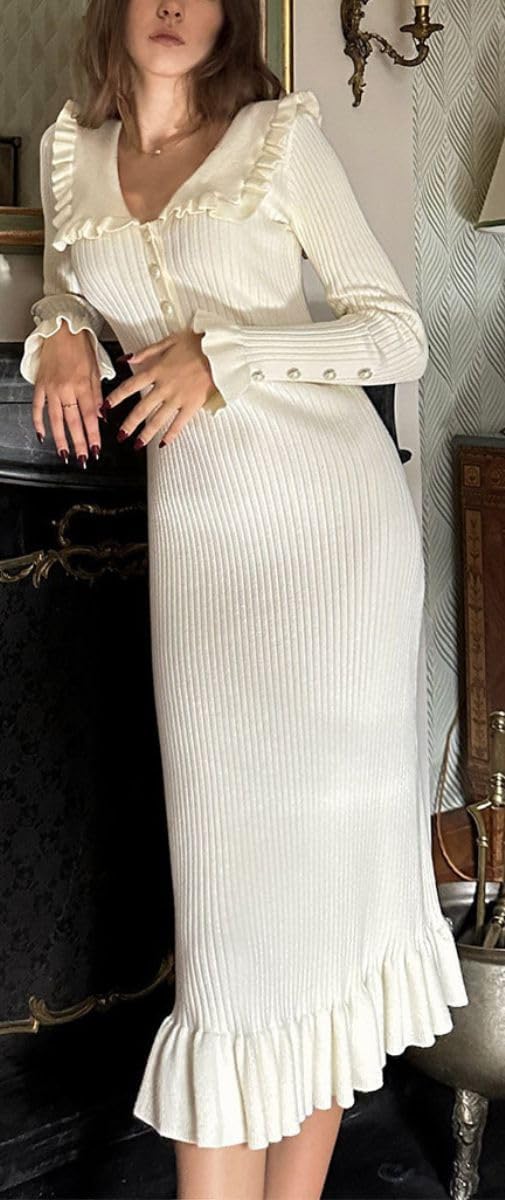Giulia – Elegante Dames Geribde Bodycon Jurk