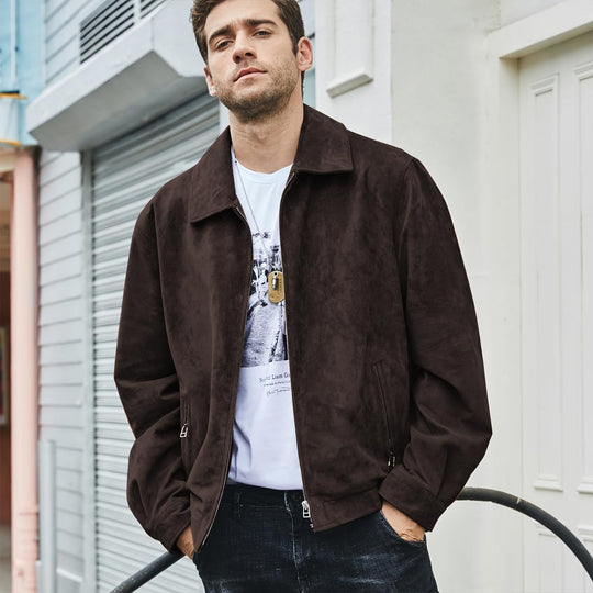 Jhonvic – Luxe Suède Heren Bomberjack