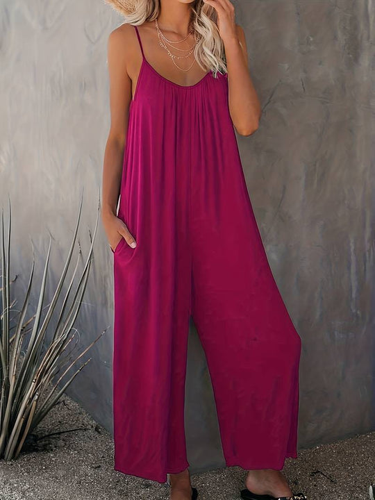 Luna – Stijlvolle Boho Spaghetti Band Jumpsuit voor vrouwen