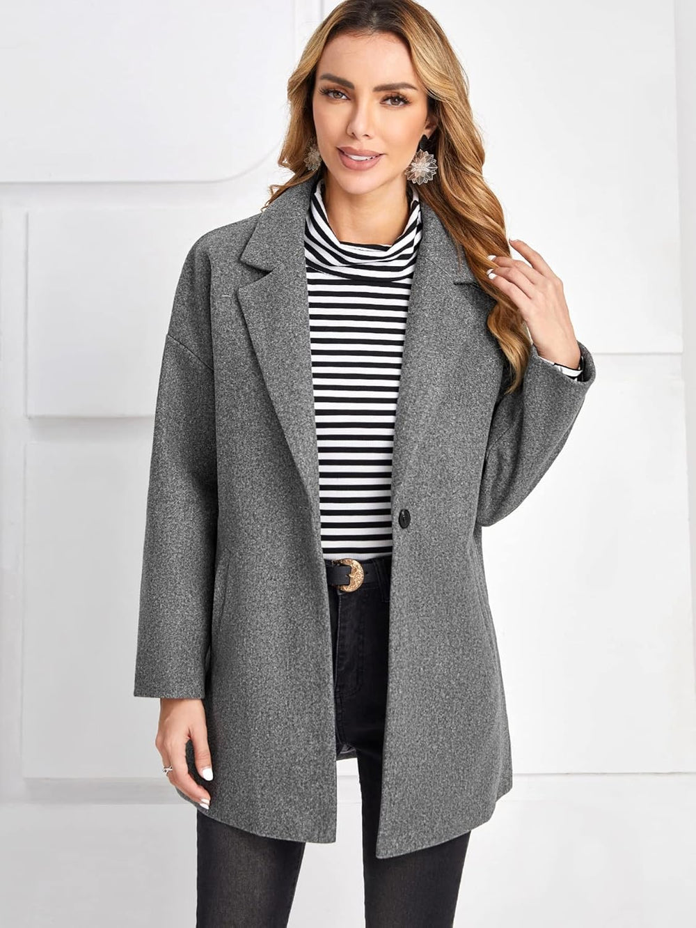 Hazel – Dames Casual Tweed Jasje