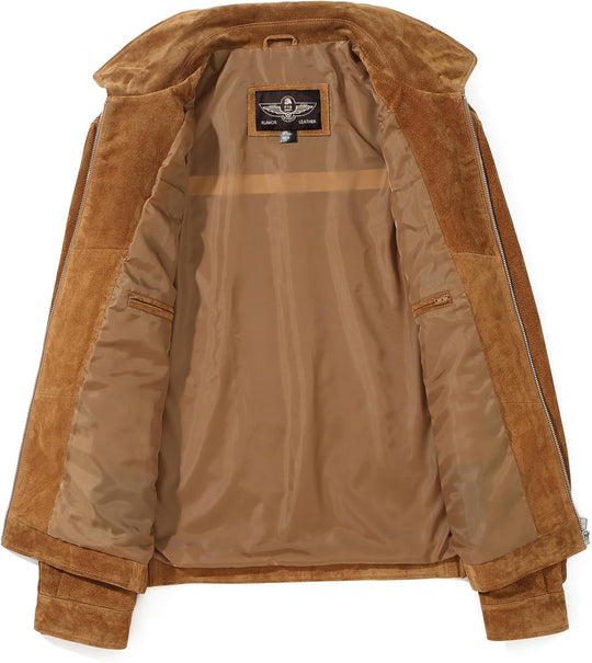 Jhonvic – Luxe Suède Heren Bomberjack