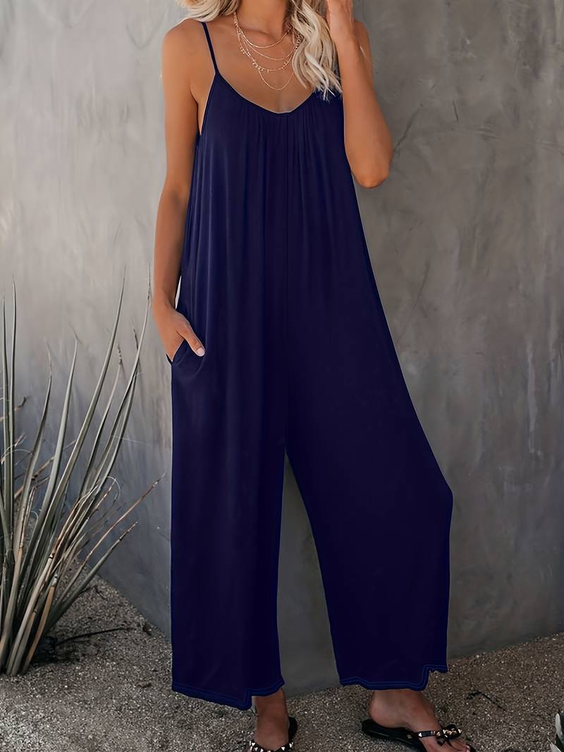 Luna – Stijlvolle Boho Spaghetti Band Jumpsuit voor vrouwen