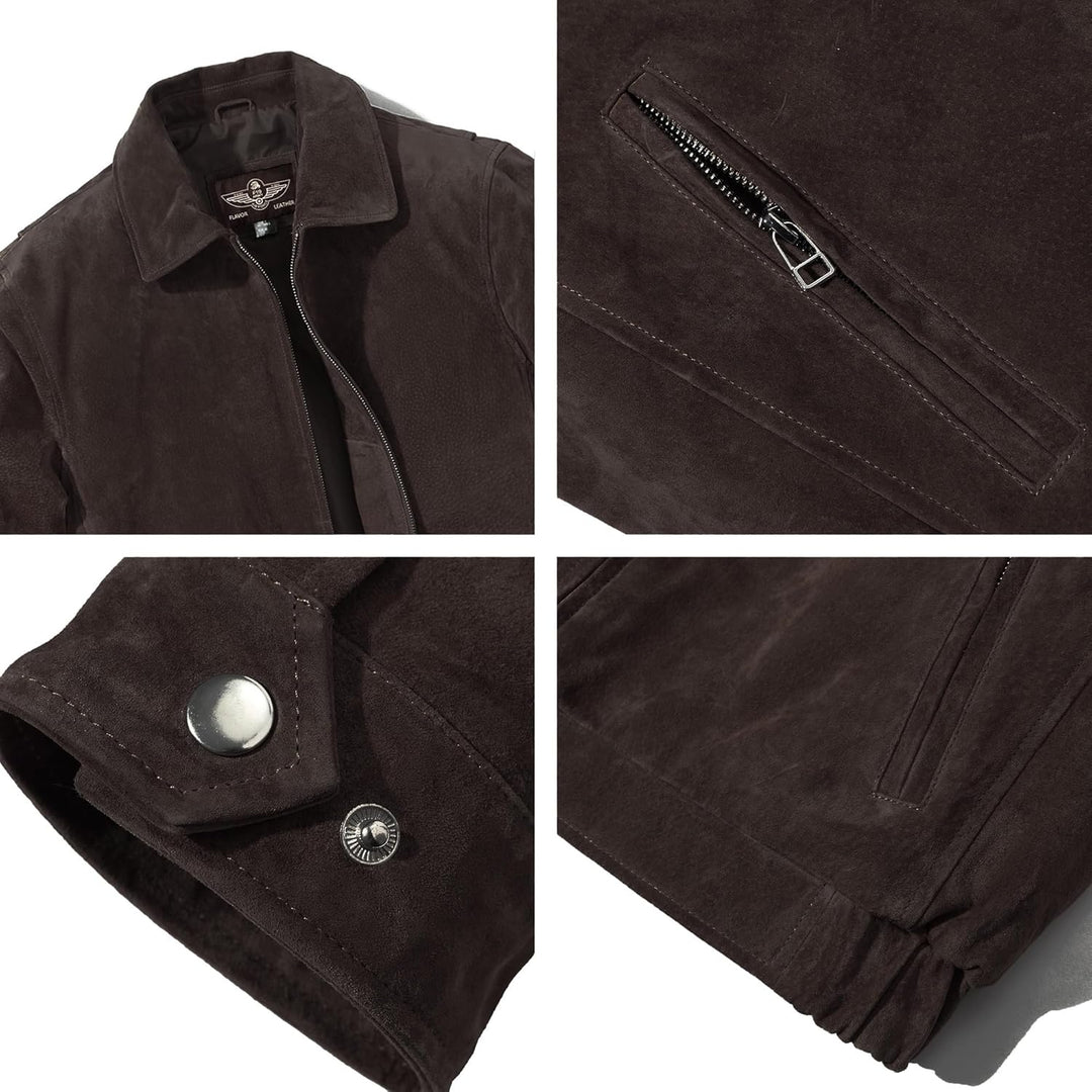 Jhonvic – Luxe Suède Heren Bomberjack