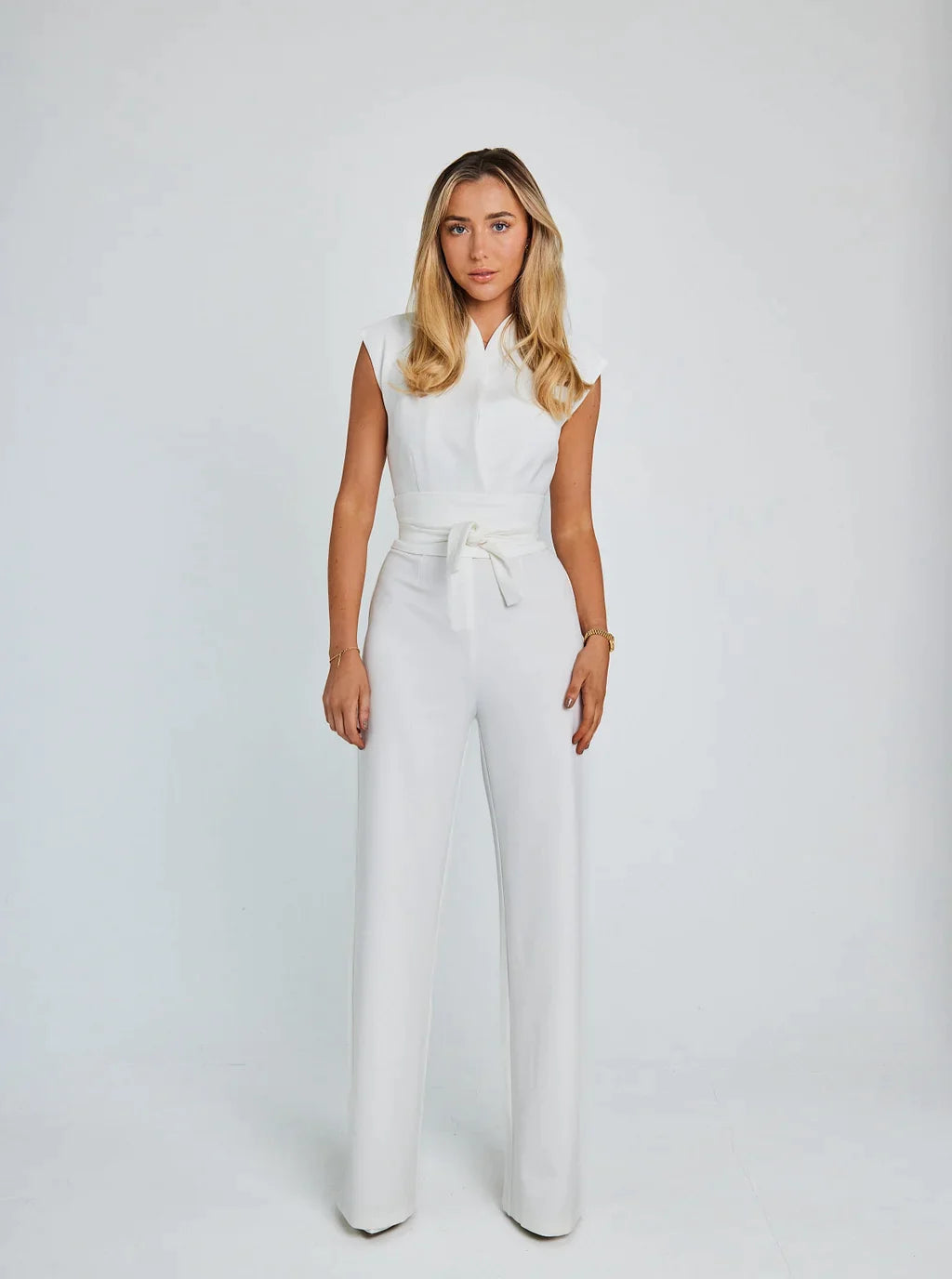 Giovanna – Dames Mouwloze Jumpsuit met Wijde Pijpen