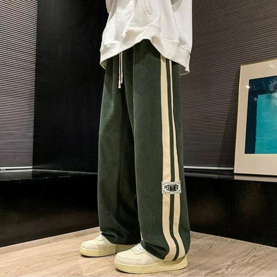 Hiroshi – Japanse Corduroy Straight Sweatpants voor Mannen