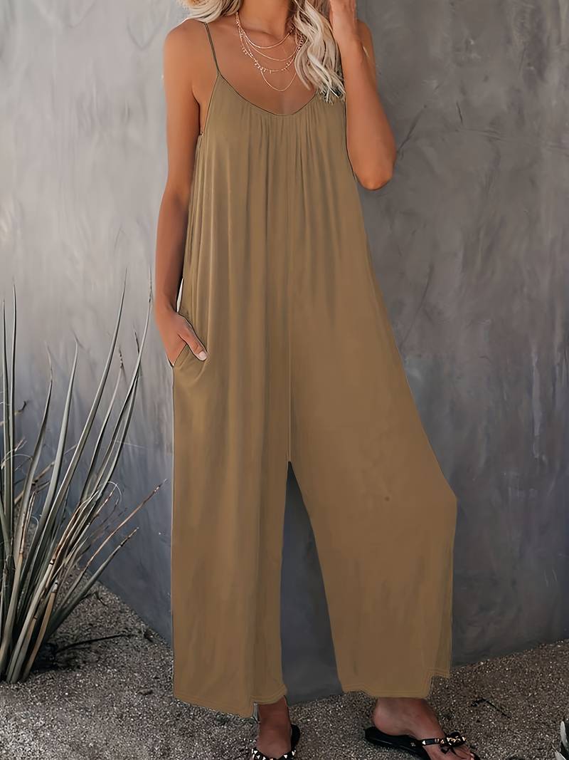 Luna – Stijlvolle Boho Spaghetti Band Jumpsuit voor vrouwen