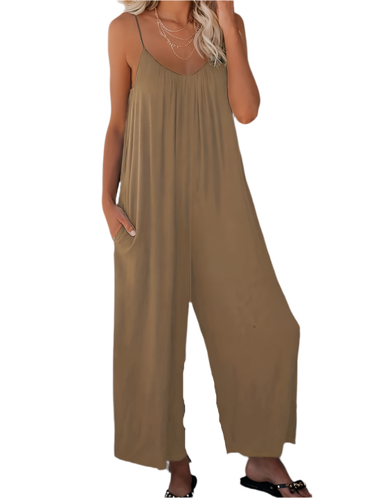 Luna – Stijlvolle Boho Spaghetti Band Jumpsuit voor vrouwen