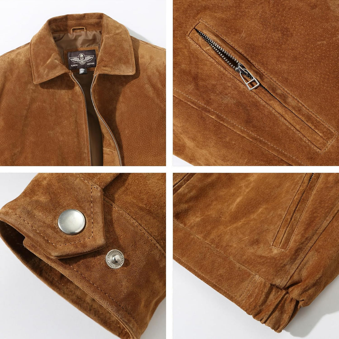Jhonvic – Luxe Suède Heren Bomberjack
