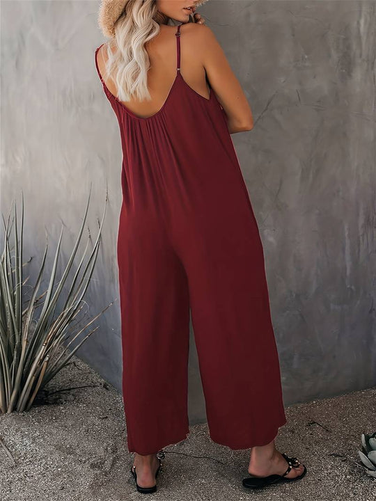 Luna – Stijlvolle Boho Spaghetti Band Jumpsuit voor vrouwen