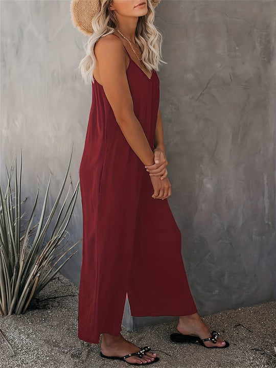 Luna – Stijlvolle Boho Spaghetti Band Jumpsuit voor vrouwen