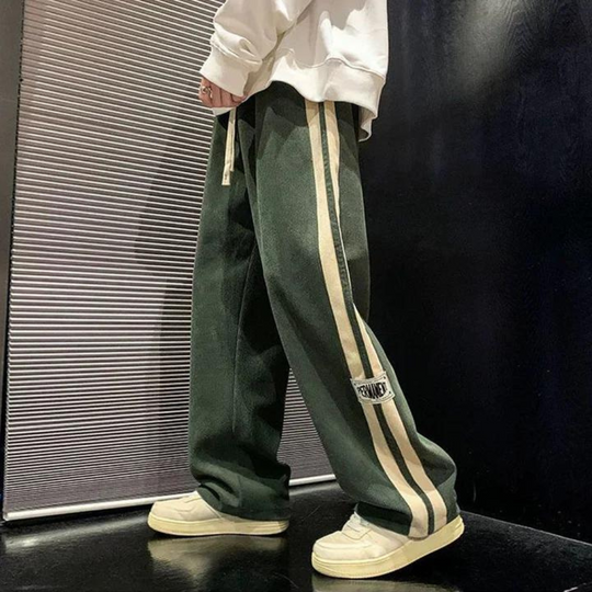 Hiroshi – Japanse Corduroy Straight Sweatpants voor Mannen