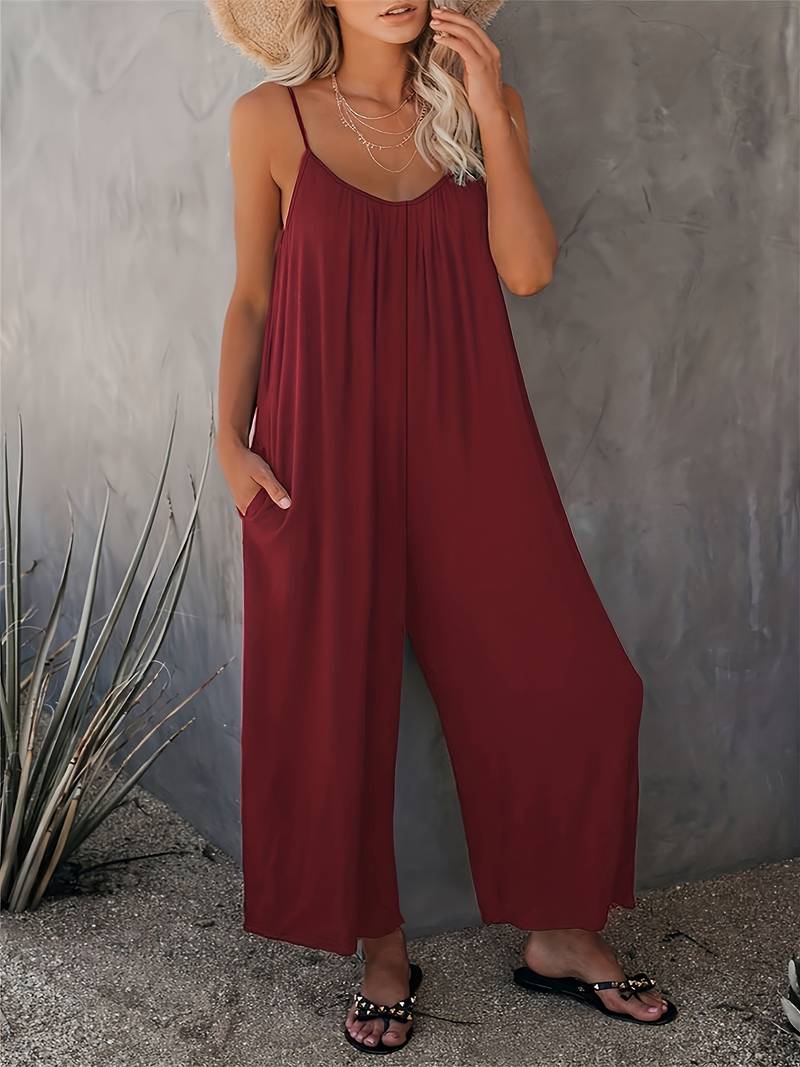 Luna – Stijlvolle Boho Spaghetti Band Jumpsuit voor vrouwen