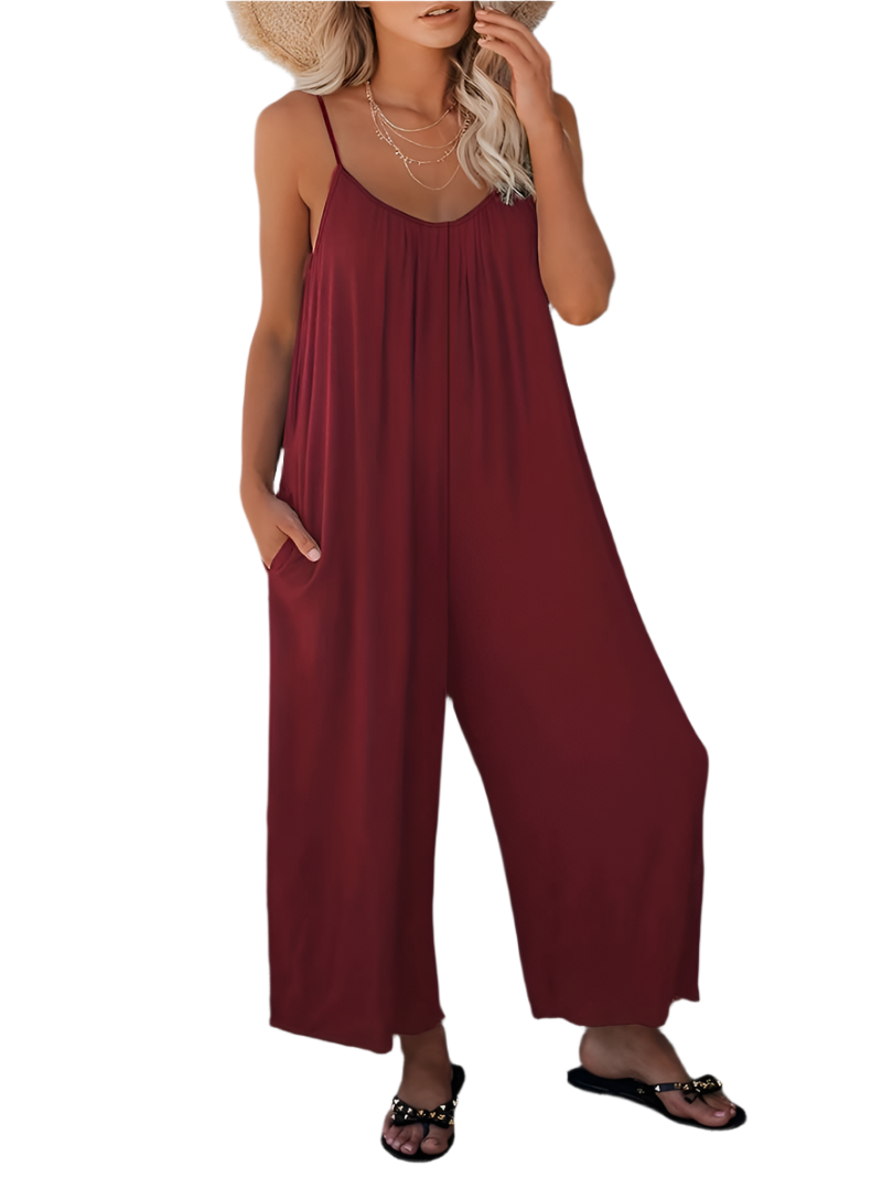 Luna – Stijlvolle Boho Spaghetti Band Jumpsuit voor vrouwen