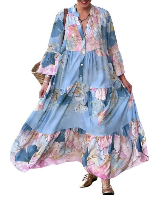 Isabelle – Maxi Jurk met Bloemenprint