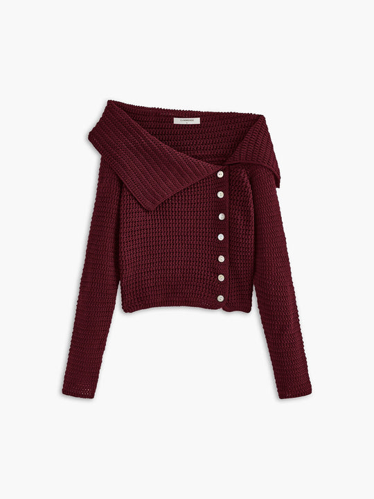 Ginny – Asymmetrische Gebreide Dames Top