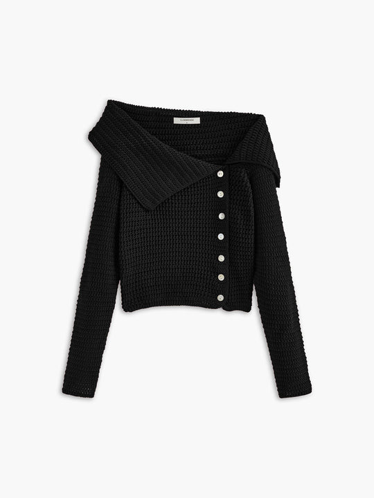 Ginny – Asymmetrische Gebreide Dames Top