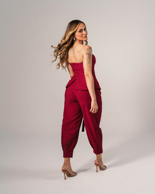Isabella – Off-Shoulder Blouse met Tailleceintuur voor Dames