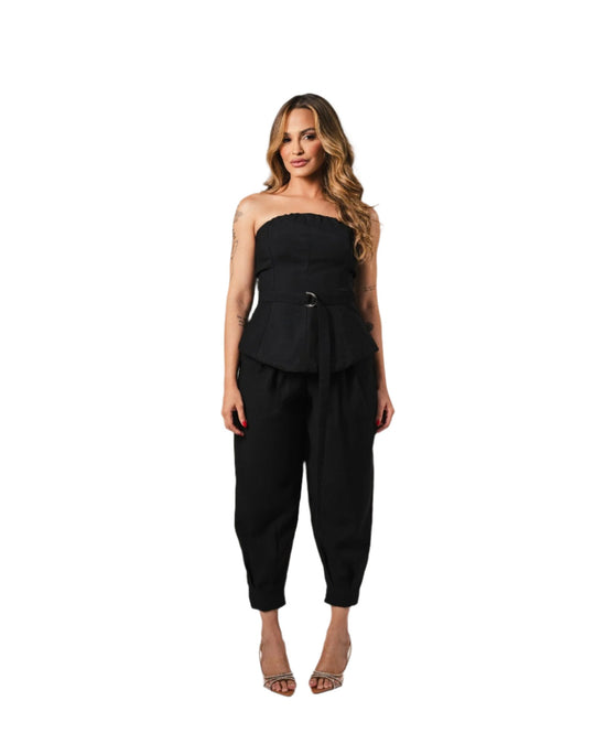 Isabella – Off-Shoulder Blouse met Tailleceintuur voor Dames