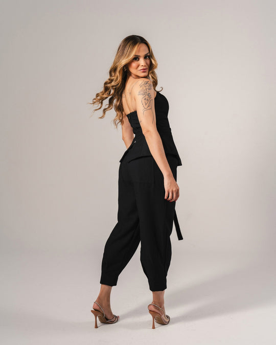 Isabella – Off-Shoulder Blouse met Tailleceintuur voor Dames
