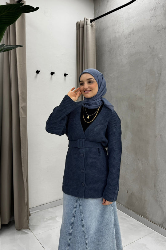 Giulia – Dames Cardigan met Ceintuur