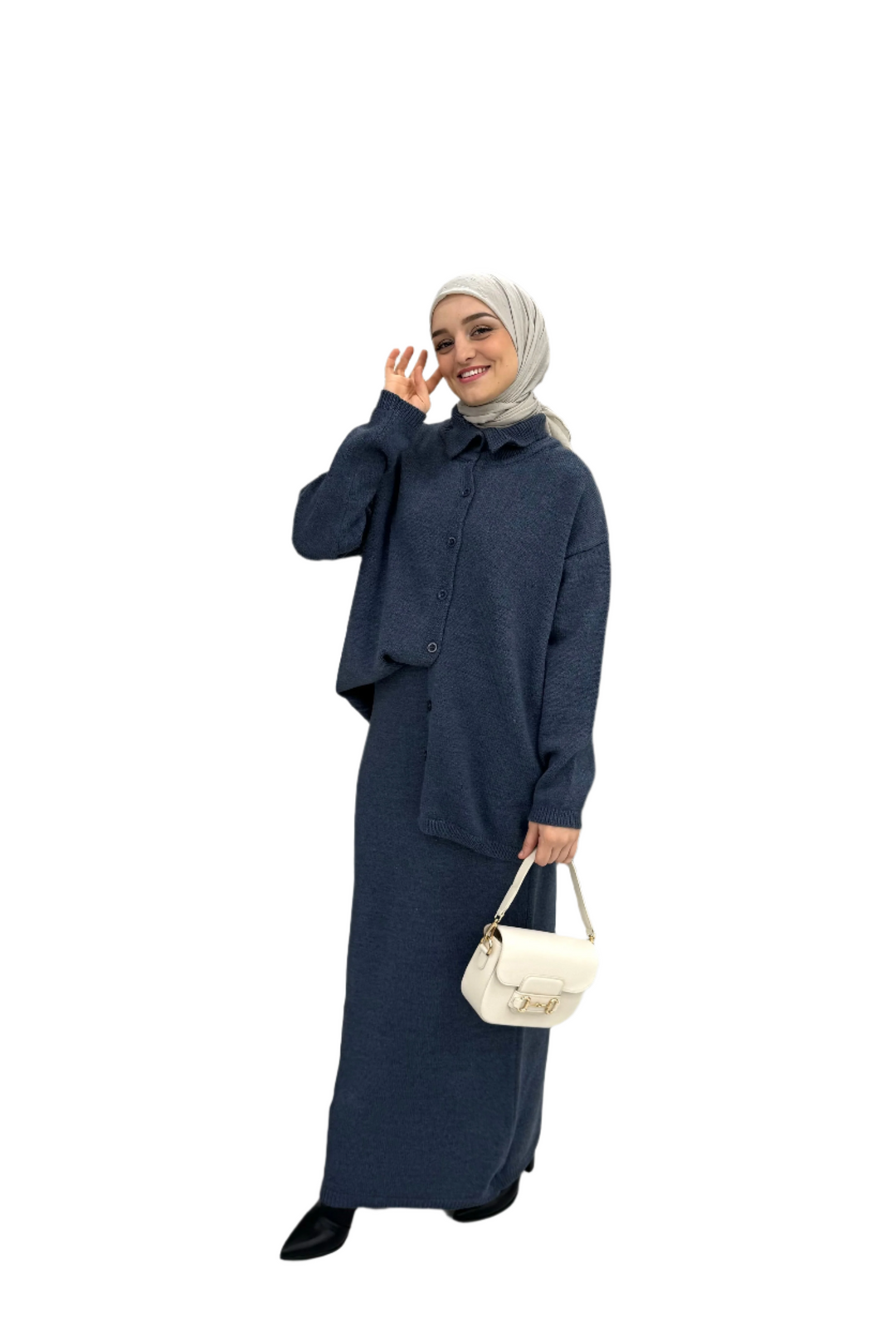 Aleena – Elegante Blauwe Outfit Set voor Dames