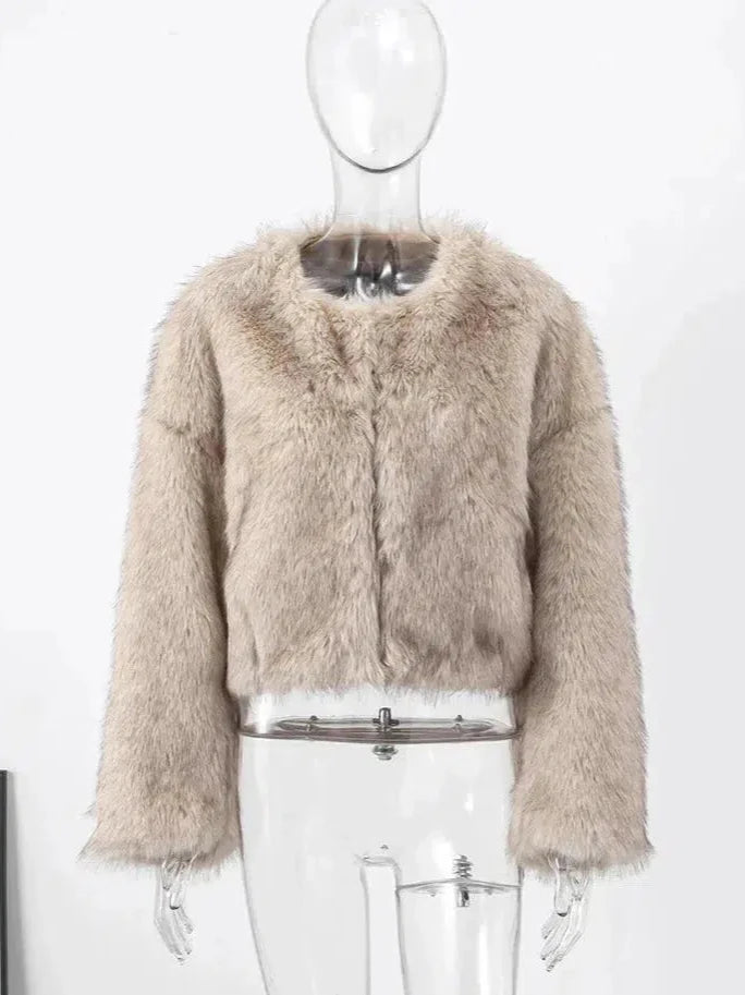 Elena – Luxueuze Faux Fur Damesjas