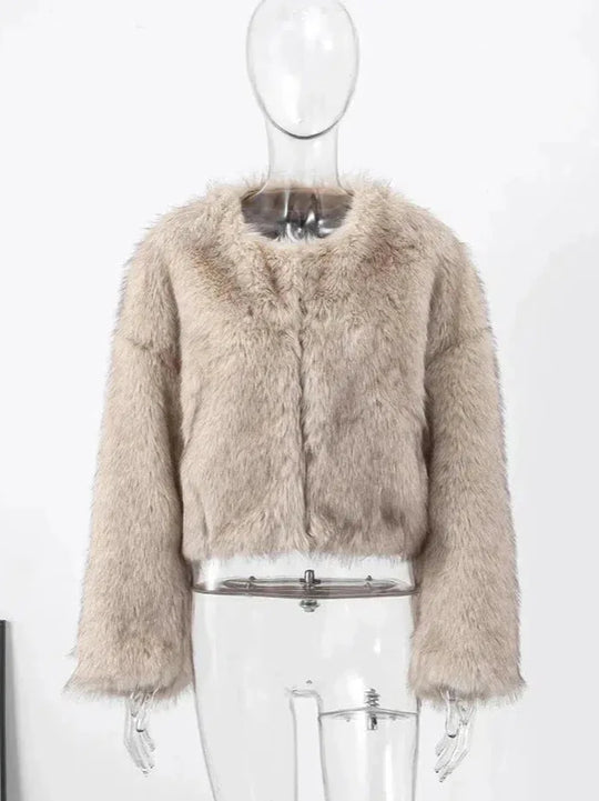 Elena – Luxueuze Faux Fur Damesjas