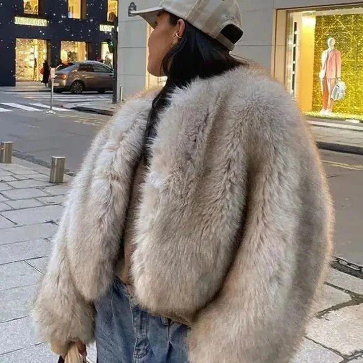 Elena – Luxueuze Faux Fur Damesjas