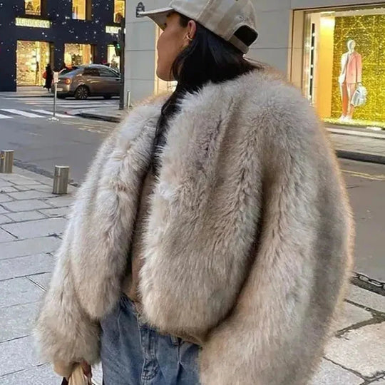 Elena – Luxueuze Faux Fur Damesjas
