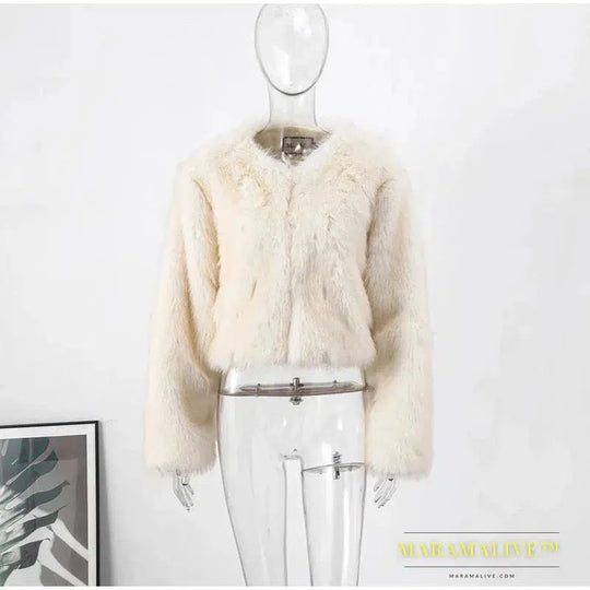 Elena – Luxueuze Faux Fur Damesjas