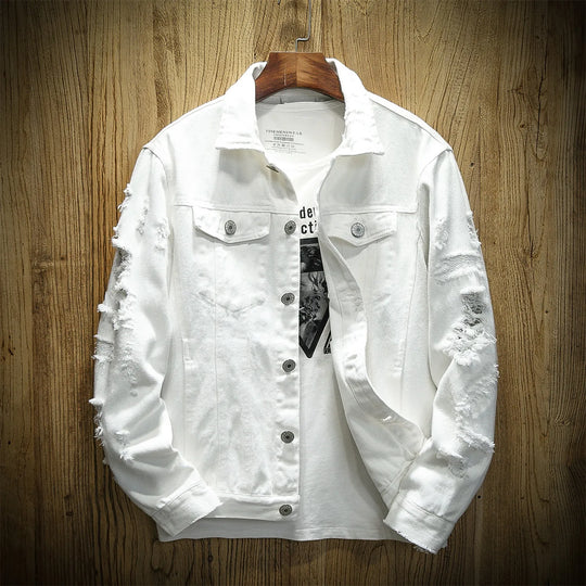 Dave – Trendy Versleten Denim Heren Jas
