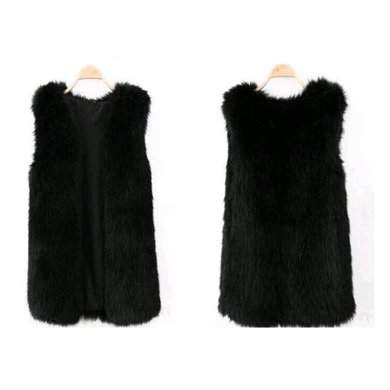 Alessandra – Luxe Faux Fur Dames Mouwloos Jas Vest