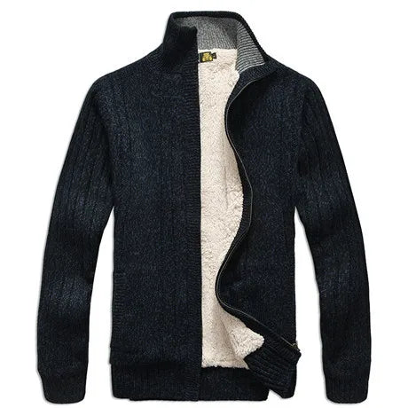 Francesco – Dikke Fleece Gebreide Winter Cardigan voor Heren