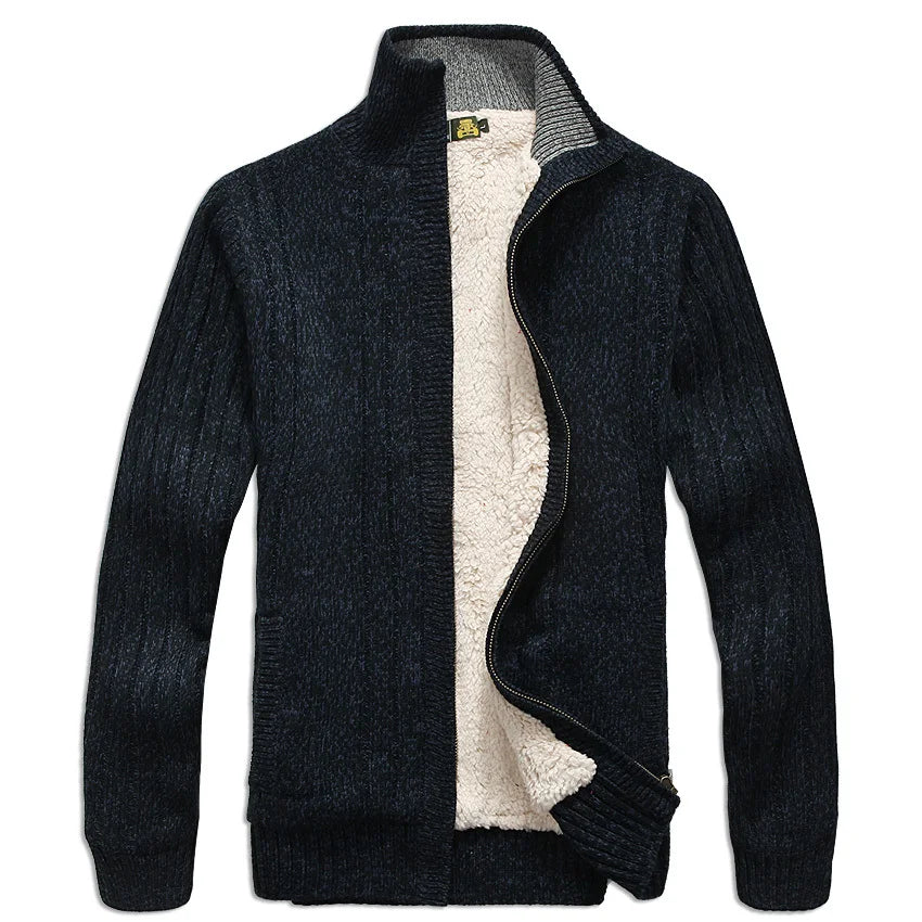 Francesco – Dikke Fleece Gebreide Winter Cardigan voor Heren