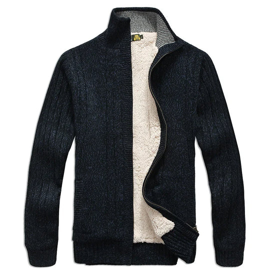 Francesco – Dikke Fleece Gebreide Winter Cardigan voor Heren