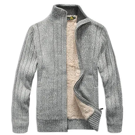 Francesco – Dikke Fleece Gebreide Winter Cardigan voor Heren