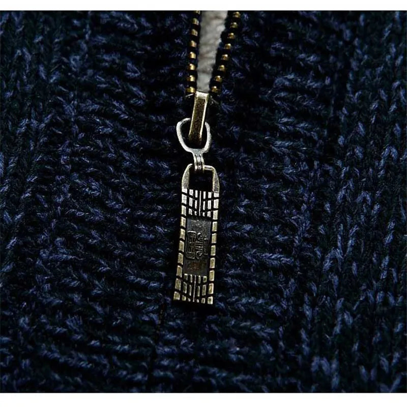 Francesco – Dikke Fleece Gebreide Winter Cardigan voor Heren