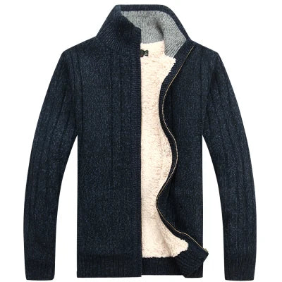 Francesco – Dikke Fleece Gebreide Winter Cardigan voor Heren